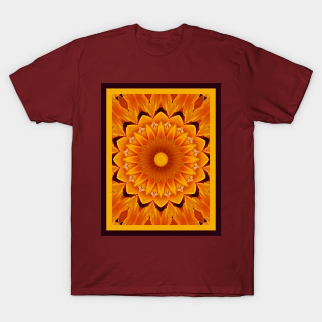 Sunburst Daisy Mandala T-Shirt by csturman